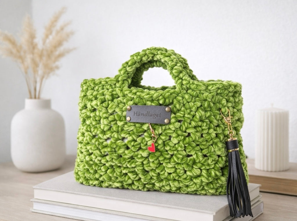 Heklet Veske - Soft Lime