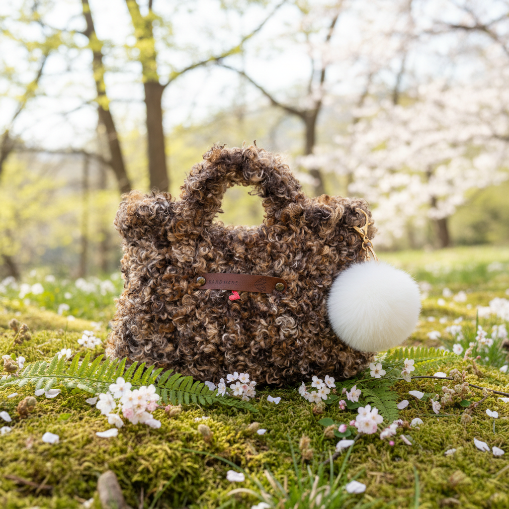 🤎 Brun krøllete veske – "Choco Curls"