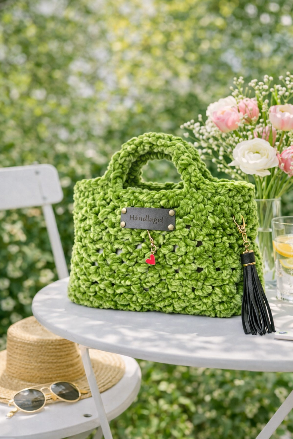 Heklet Veske - Soft Lime