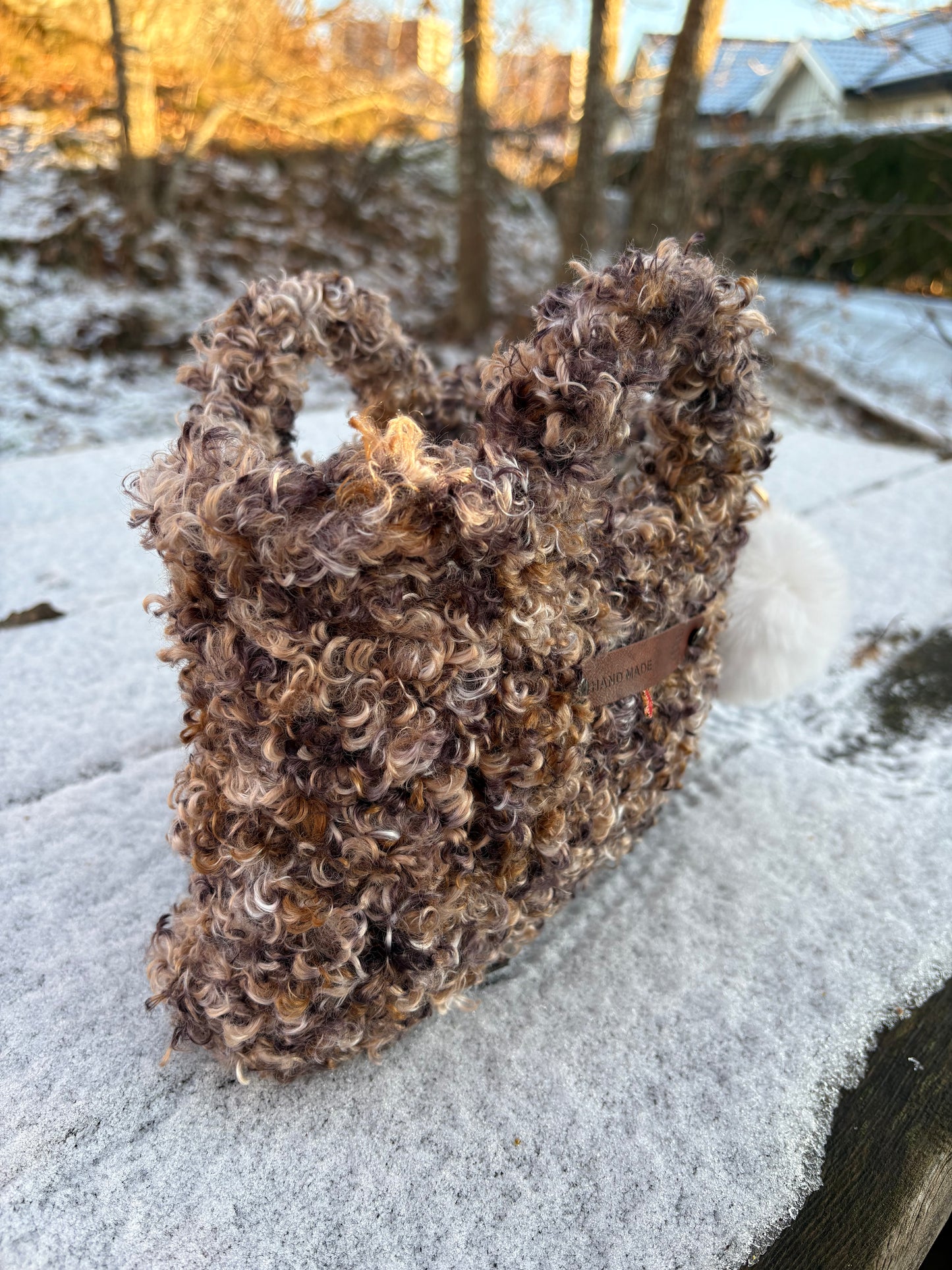 🤎 Brun krøllete veske – "Choco Curls"