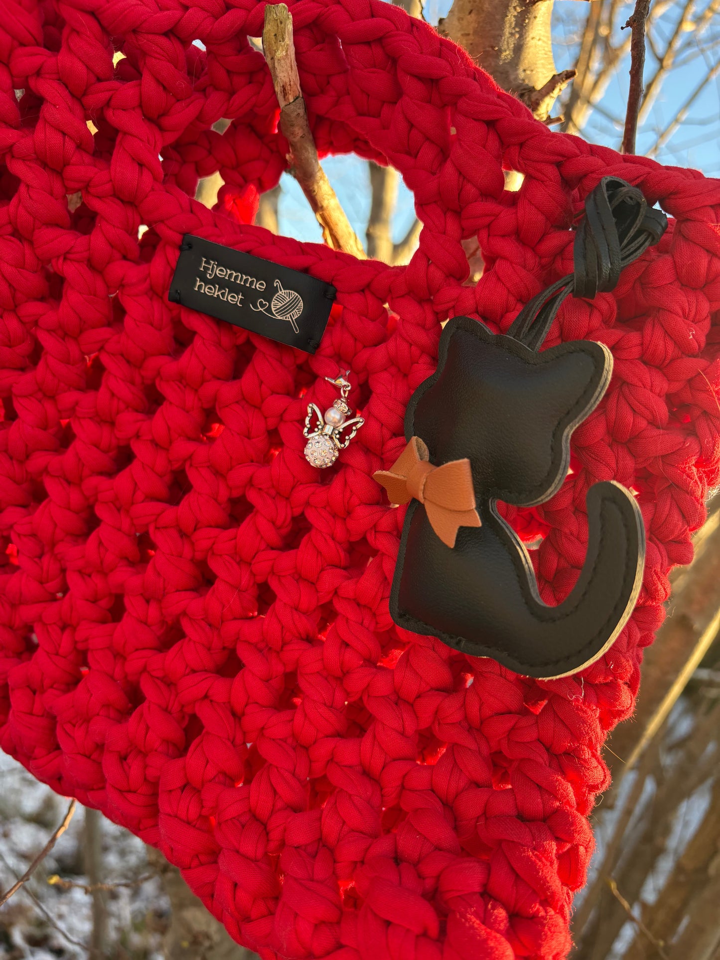 Håndlaget veske - Rød