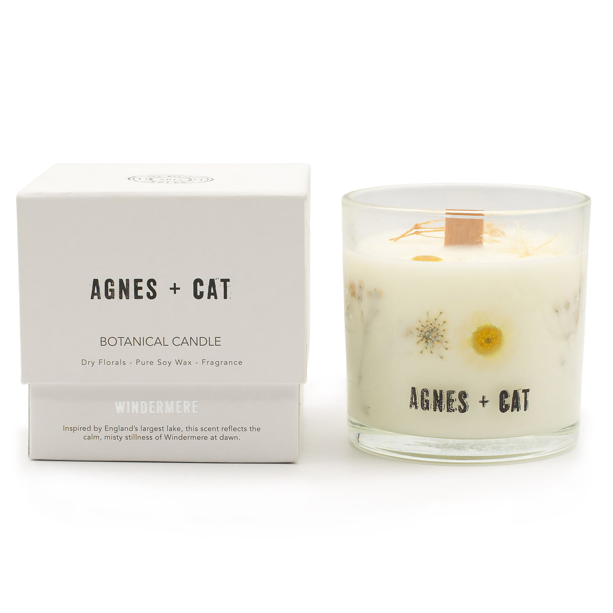 Agnes + Cat botanisk soyalys – Still Waters of Windermere – lys og gaveeske