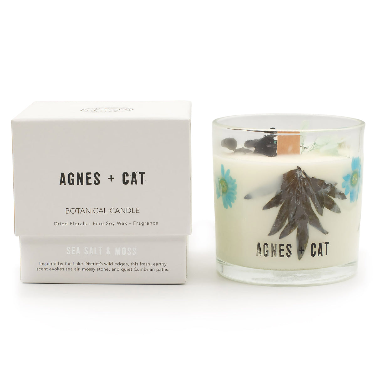 Agnes + Cat botanisk soyalys – Seasalt & Moss – lys og gaveeske