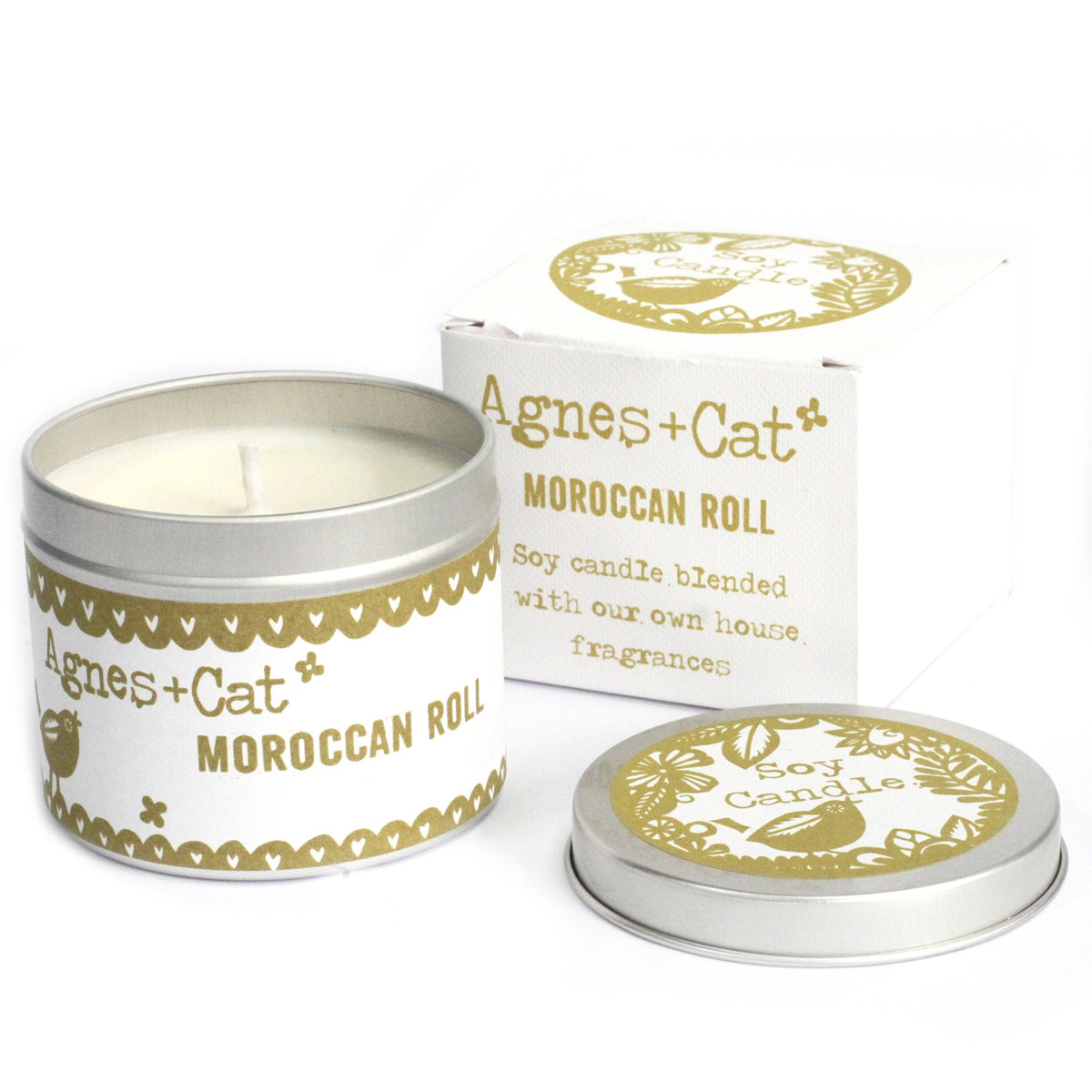 Agnes + Cat duftlys i boks – Moroccan Roll