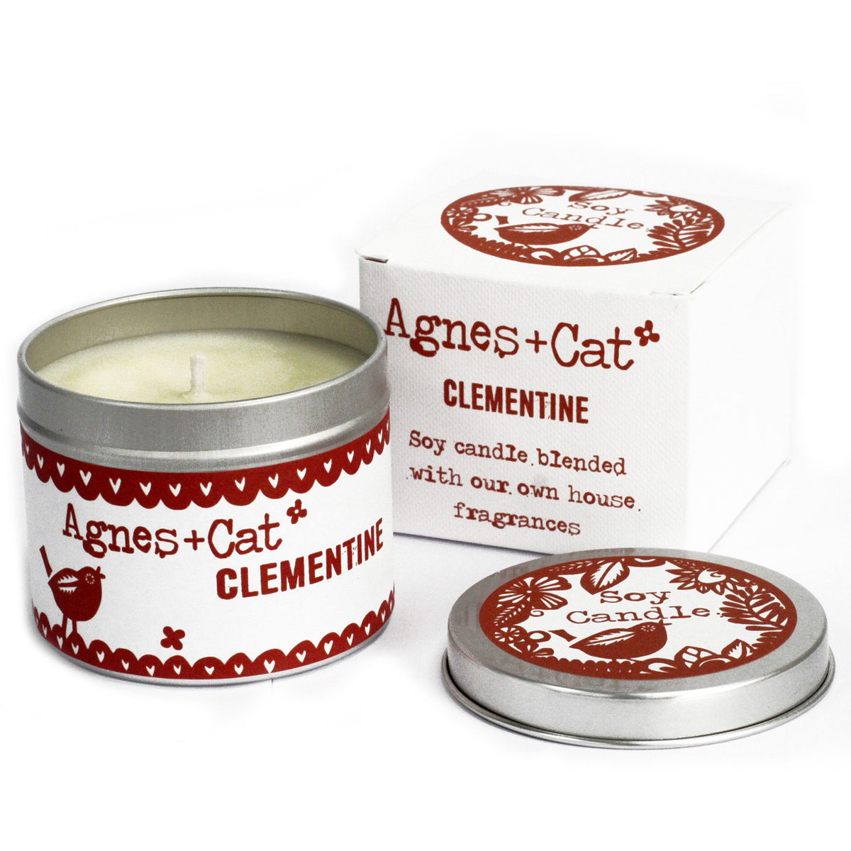 Agnes + Cat duftlys i boks – Clementine